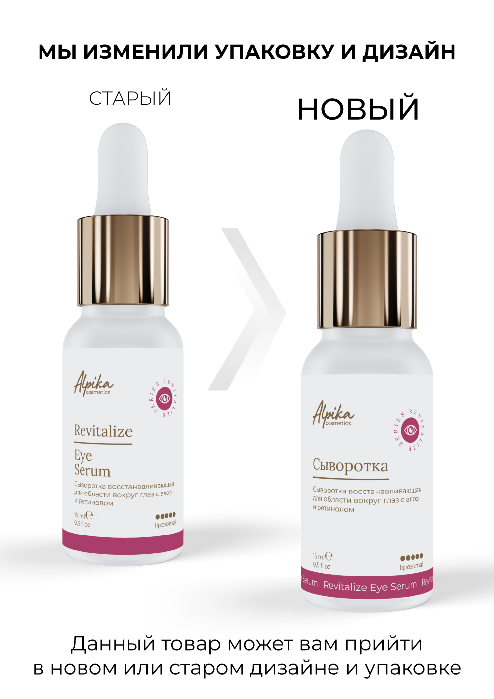 Сыворотка восстанавливающая для области вокруг глаз с алоэ и ретинолом Revitalize Eye Serum, 15 мл