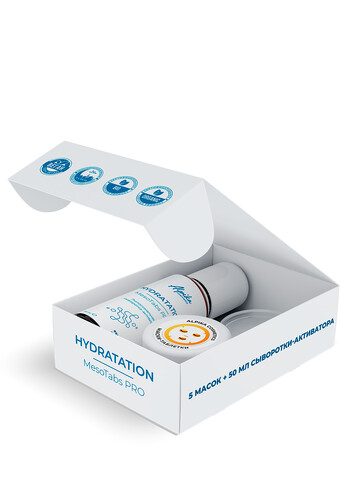 Набор тканевых масок с липосомальной сывороткой-активатором MesoTabs PRO Hydratation, 5шт