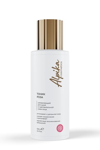 Тоник увлажняющий и тонизирующий для сухой и чувствительной кожи лица Роза, 100мл
